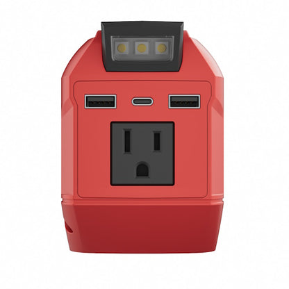 250W Portable Power Inverter for Milwaukee 18V/20V Batteries with 110V AC Outlet, Dual QC3.0 USB Ports, PD20W USB-C & LED Display M720250