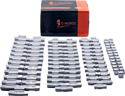 100pc Wheel Weights Set 0.25–1oz Clip-On Assorted Styles