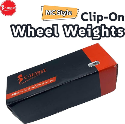 100pc Wheel Weights Set 0.25–1oz Clip-On Assorted Styles