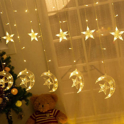 Solar Curtain String Lights 138 LED Outdoor Garden Patio Window Light 3.5m MFHY39