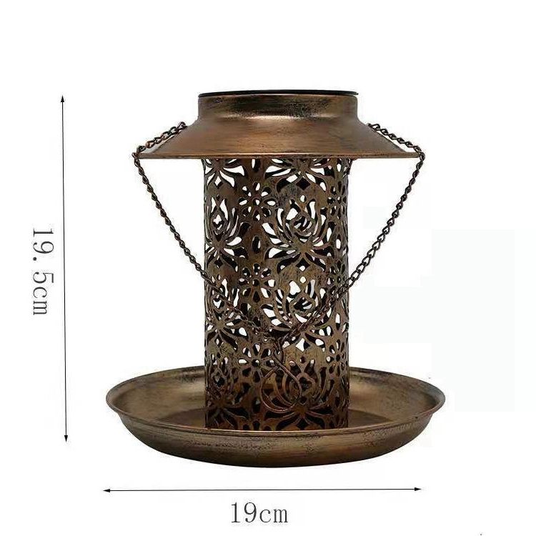 Hummingbird Solar Bird Feeder Lantern Hanging Garden Light Waterproof Outdoor Decor MFTY405