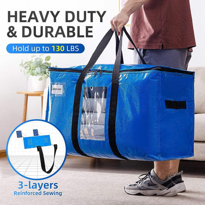 XXXL Moving Tote Bags 4-Pack 28" x 14" x 17" Heavy Duty Storage & Moving Bags MTOTE1