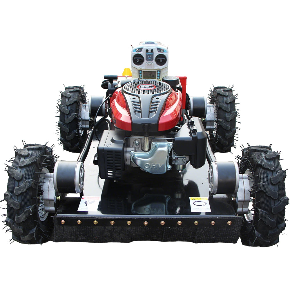Remote Control Gas Lawn Mower 22" Cutting Width with 9HP Loncin Engine, Electric Start & Lift Control NE550WJ