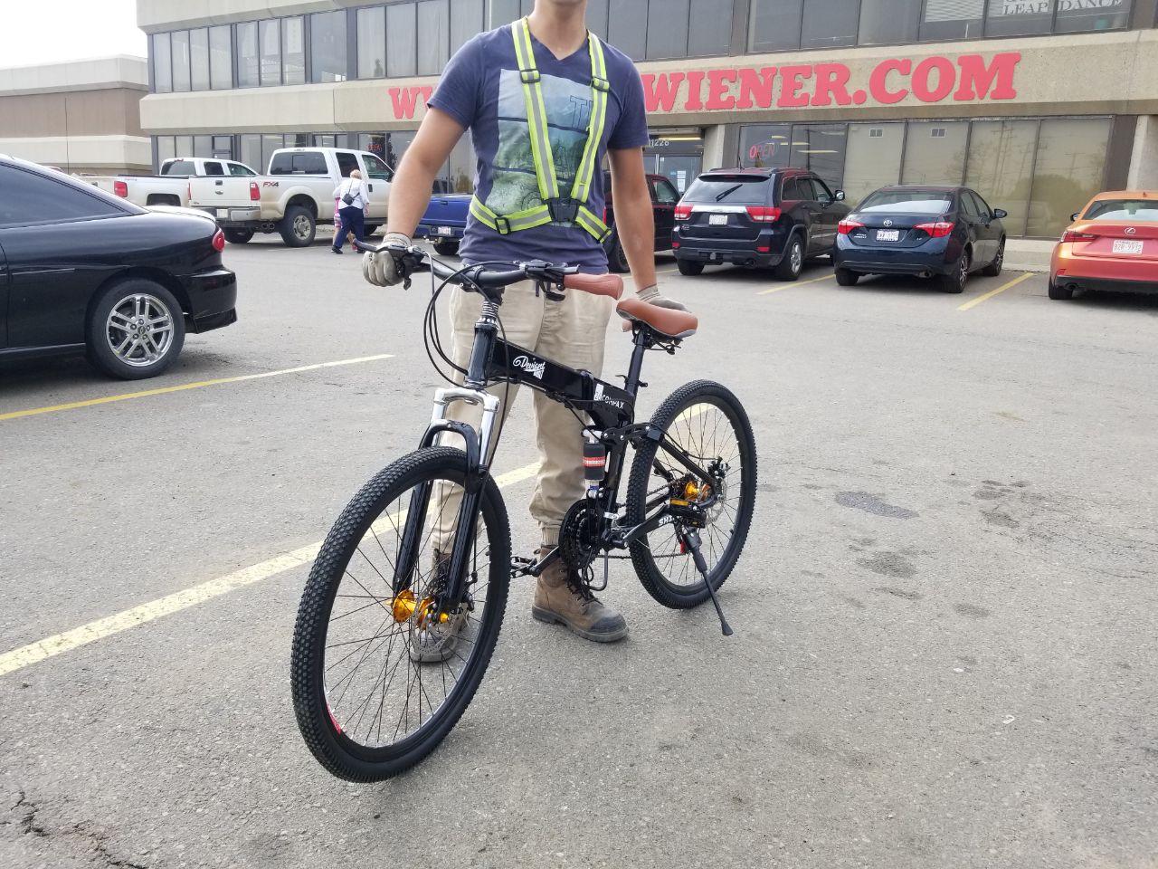 26" Folding Mountain Bike 21 Speed Shimano Aluminum Frame Front & Rear Suspension NS75