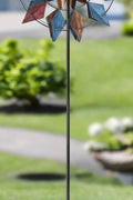 Solar metal wind spinner with LED light glowing in garden
Dual-blade kinetic wind spinner for patio and flower bed
Decorative garden stake spinner with stable base
Solar-powered wind spinner during daytime
Outdoor spinner LED kinetic sculpture