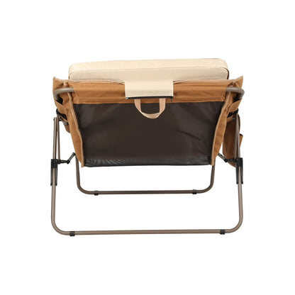 Ozark Trail Oversized Padded Camping Chair – Brown Folding Outdoor Chair with Removable Seat Pad