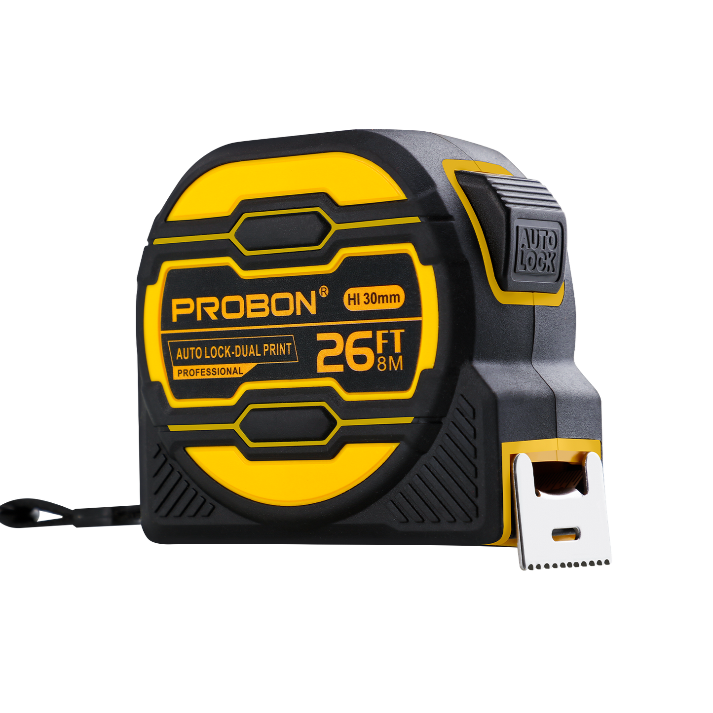 26FT Tape Measure 8m x 30mm Magnetic Double-Sided Auto Lock Measuring Tape PB001