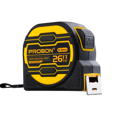 26FT Tape Measure 8m x 30mm Magnetic Double-Sided Auto Lock Measuring Tape PB001