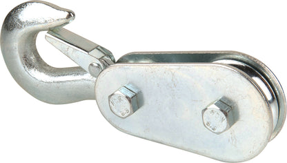 4,000 lb 1/4" Pulley Block with Hook for Rope, Cable, Lifting, Pulling, Garage, Farm & Shop Use PB4134