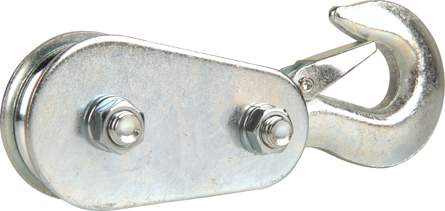 4,000 lb 1/4" Pulley Block with Hook for Rope, Cable, Lifting, Pulling, Garage, Farm & Shop Use PB4134
