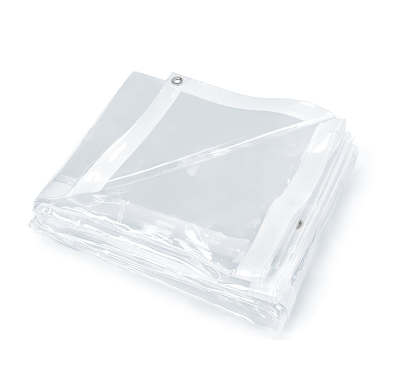 20 Mil Heavy-Duty Clear Tarp PVC Tarpaulin 0.5mm Thick 8′ Sizes with Free Rope PTC Series
