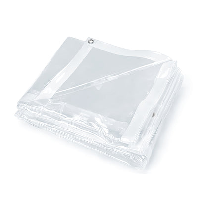 20 Mil Heavy-Duty Clear Tarp PVC Tarpaulin 0.5mm Thick 8′ Sizes with Free Rope PTC Series