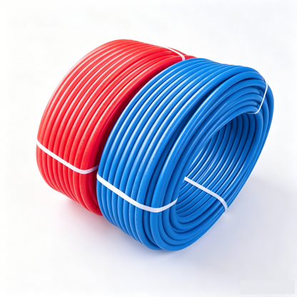 Red & Blue PEX-B Tubing Pipe Sets 600 ft Total with Cutter and Tube Clamps for Hot & Cold Water Plumbing