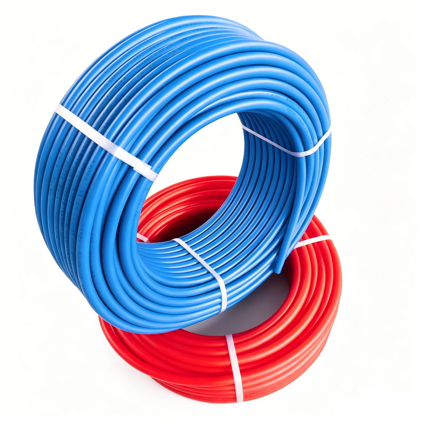 Red & Blue PEX-B Tubing Pipe Sets 600 ft Total with Cutter and Tube Clamps for Hot & Cold Water Plumbing