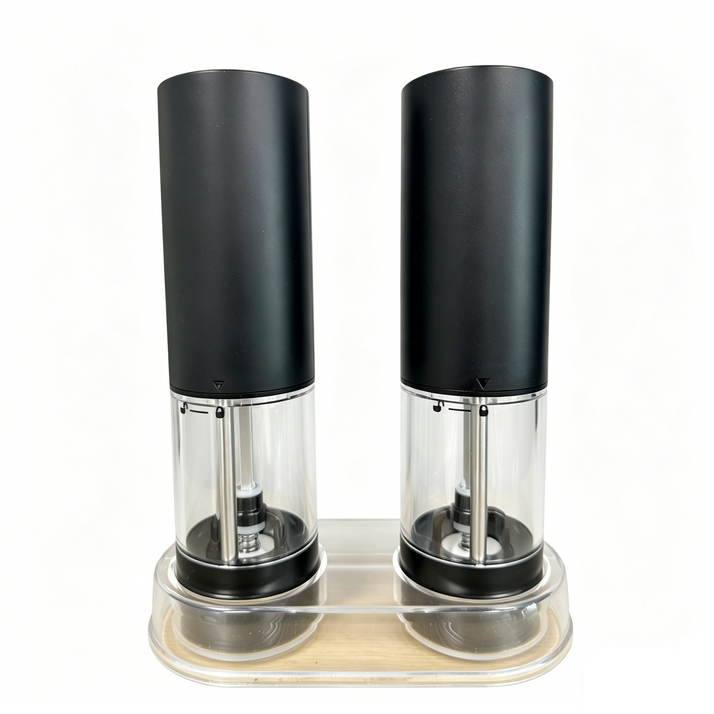 Rechargeable Electric Salt &amp; Pepper Grinder Set 2-Pack USB Type-C Adjustable Mill RC952X