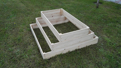 3-tier wooden raised garden bed on lawn
Step-style cedar planter box for vegetables and herbs
Easy-to-assemble elevated garden bed with tiered design

Outdoor wooden planter with 3 levels for home gardening
Spacious planter box for backyard flower and herb gardens
Durable raised bed for patio vegetable planting