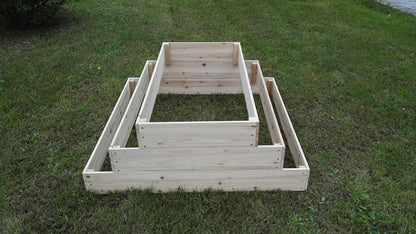 3-tier wooden raised garden bed on lawn
Step-style cedar planter box for vegetables and herbs
Easy-to-assemble elevated garden bed with tiered design

Outdoor wooden planter with 3 levels for home gardening
Spacious planter box for backyard flower and herb gardens
Durable raised bed for patio vegetable planting