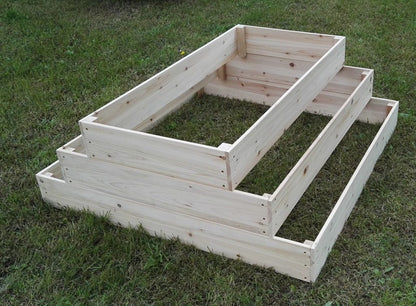 3-tier wooden raised garden bed on lawn
Step-style cedar planter box for vegetables and herbs
Easy-to-assemble elevated garden bed with tiered design

Outdoor wooden planter with 3 levels for home gardening
Spacious planter box for backyard flower and herb gardens
Durable raised bed for patio vegetable planting