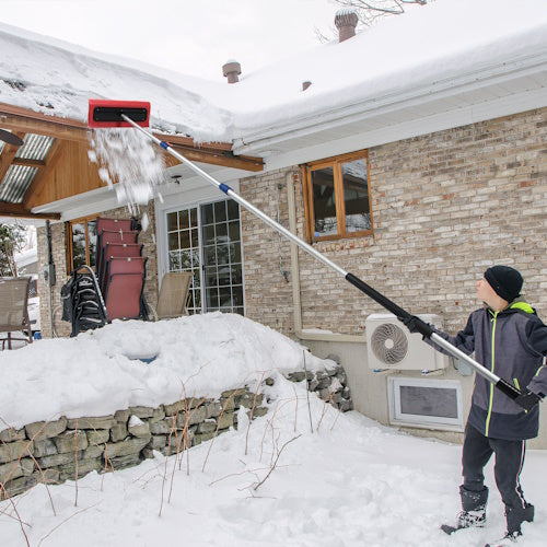 18FT Telescopic Roof Snow Scraper EVA Head Extension Pole 5.5M ROOF18