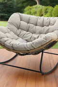 “Cozy rocking chair for two on patio with plush cushions”

“Indoor outdoor lounge rocking chair for two people”

“Gray double rocking chair with steel frame”

“Two-seater patio rocker for couples”

“Stylish nursery or balcony rocker with cozy seat”