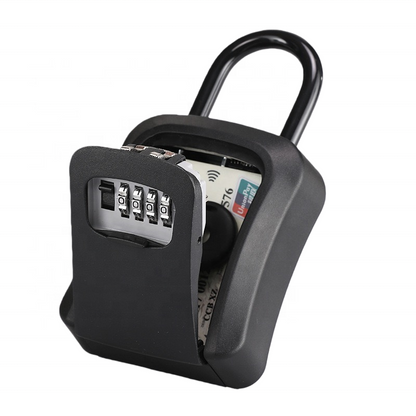 Portable Key Safe Lock Box Aluminium Alloy Hanging Lock Case 4.5″×3.7″×1.6″ M8962