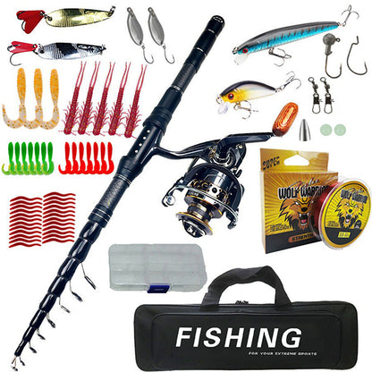Telescopic Fishing Rod & Reel Combo Kit 5.9 ft 7.9 ft Full Starter Set SC065 SC023 SC023B
