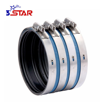 Stainless Steel No Hub Pipe Clamps Heavy Duty Coupling Clamps (1.5"/2"/3") SHC01