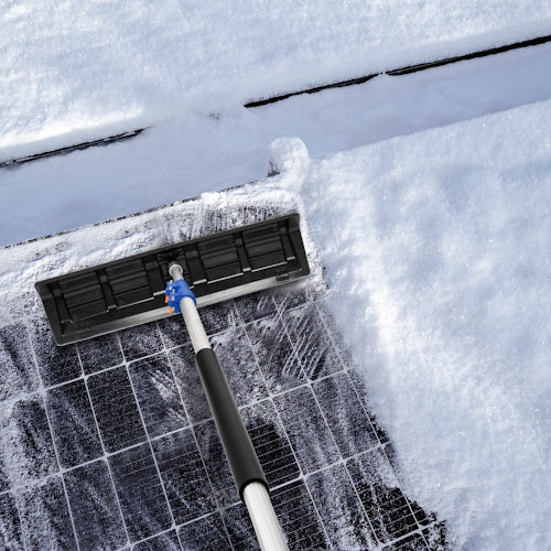 14FT Telescopic Snow Roof Scraper Nylon Head Extension Pole 4.25M SNOW14
