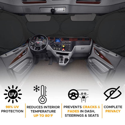 Semi Truck Windshield Sun Shade 420cm Heat Insulated UV Resistant Front Window Cover SS0240