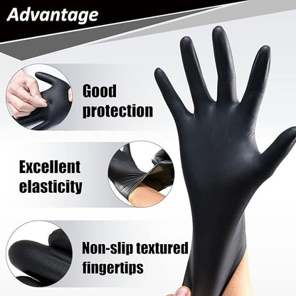 4 Mil Nitrile Disposable Gloves 100 Count Latex Free Food Safe NRGM1
