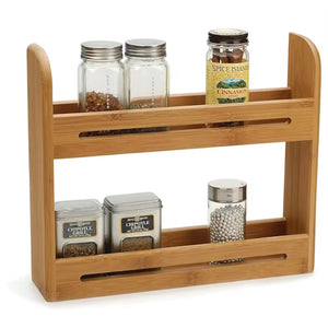 Bamboo Kitchen Organizer Shelf 10" Countertop Storage Rack SY26041808