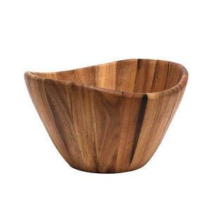 Acacia Wood Salad Bowl Large Decorative Serving Bowl 12" SY26041816