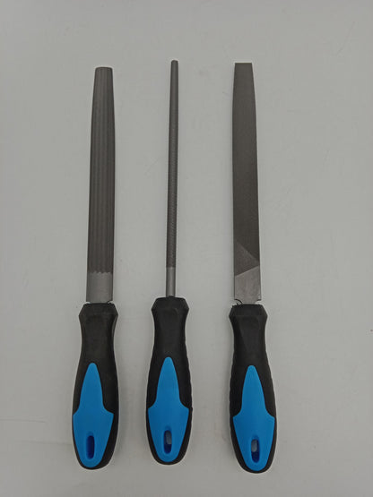 3pc Metal File Set 8" T12 Steel Hand File Kit Workshop Tools T0947