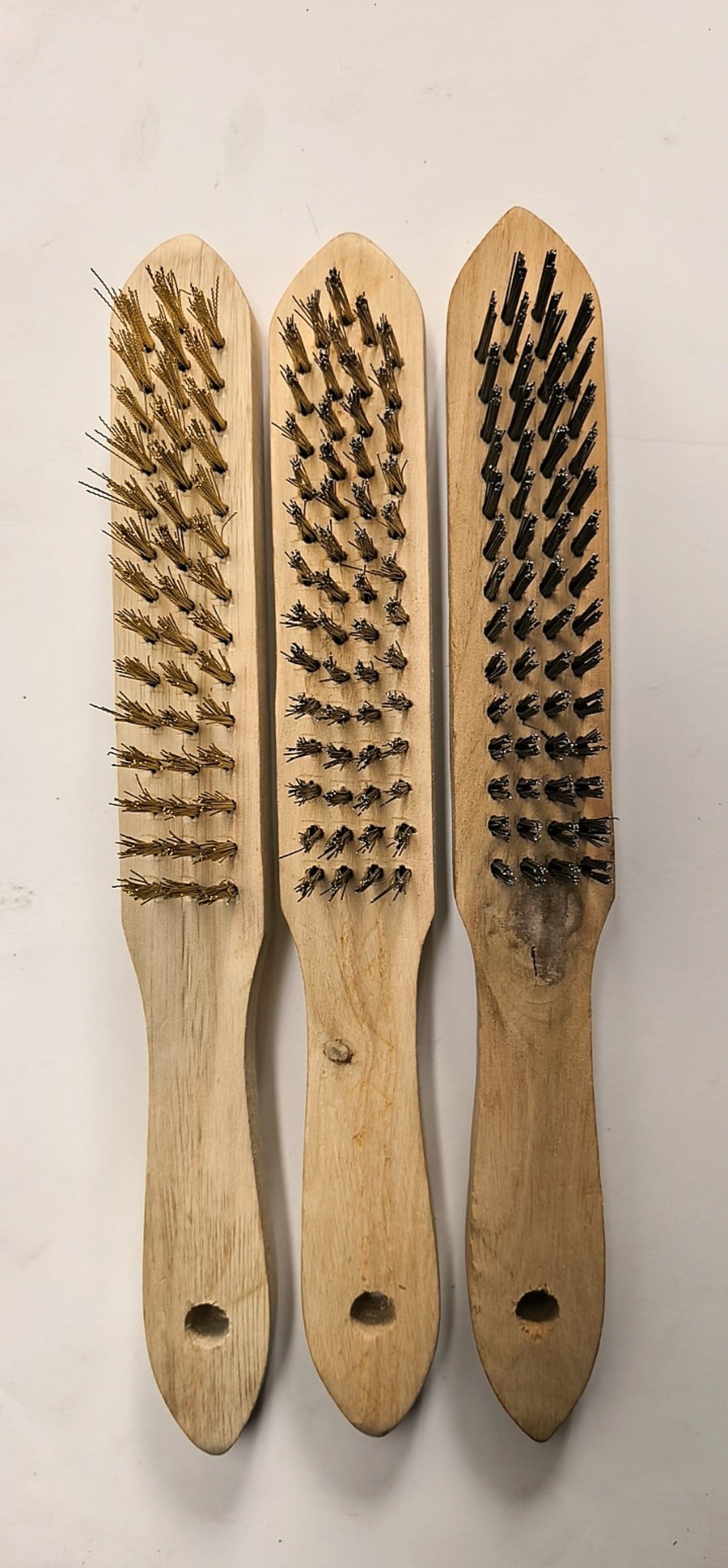 3PCS Wire Brush Set Compact 11.4" Cleaning Tool Kit T0980