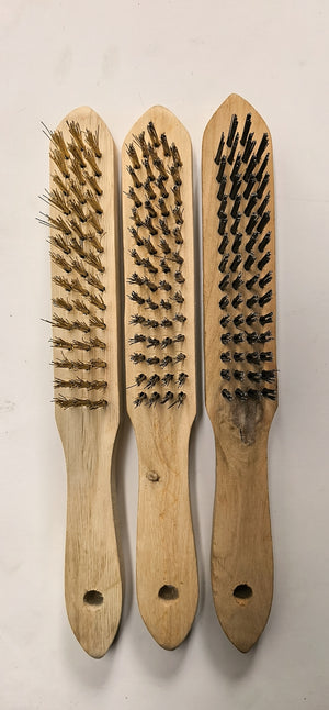 3PCS Wire Brush Set Compact 11.4" Cleaning Tool Kit T0980