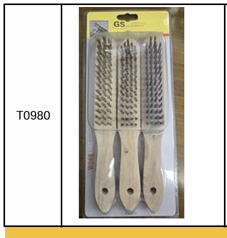 3PCS Wire Brush Set Compact 11.4" Cleaning Tool Kit T0980