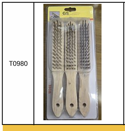 3PCS Wire Brush Set Compact 11.4" Cleaning Tool Kit T0980