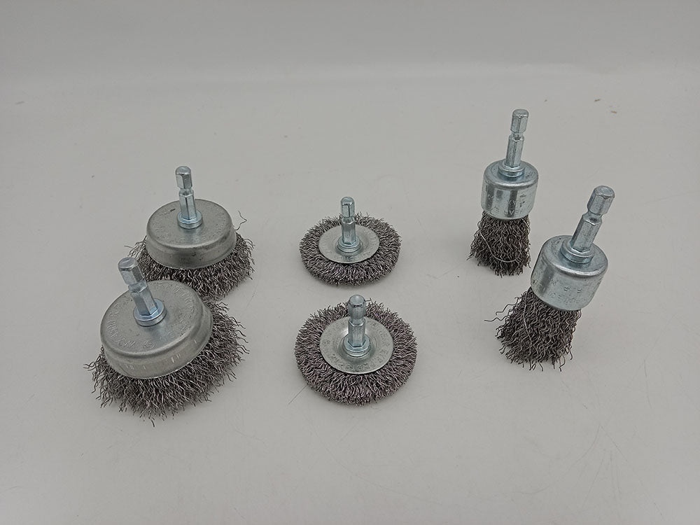 6-Piece Wire Brush Drill Attachment Set 1/4" Hex Shank T0981