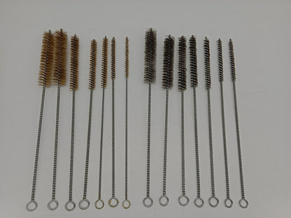 14-Piece Brass & Stainless Steel Tube Cleaning Brush Set T0982
