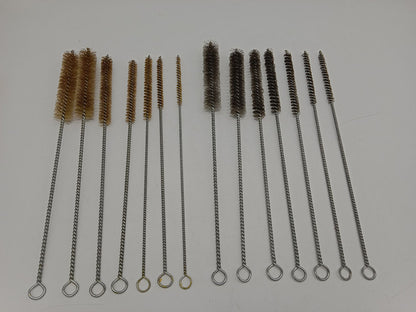 14-Piece Brass & Stainless Steel Tube Cleaning Brush Set T0982