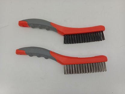 2-Piece Stainless Steel & Carbon Steel Wire Brush Set T0984
