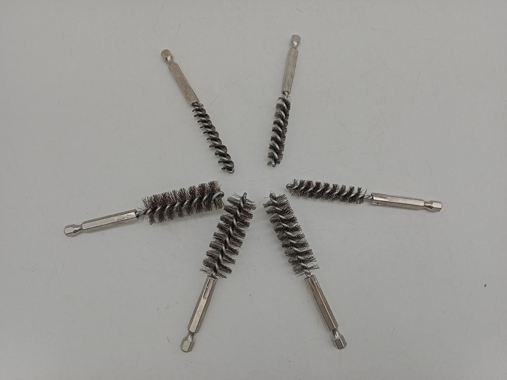 6-Piece Stainless Steel Bore Brush Set for Tube, Pipe, Hole & Fitting Cleaning T0985