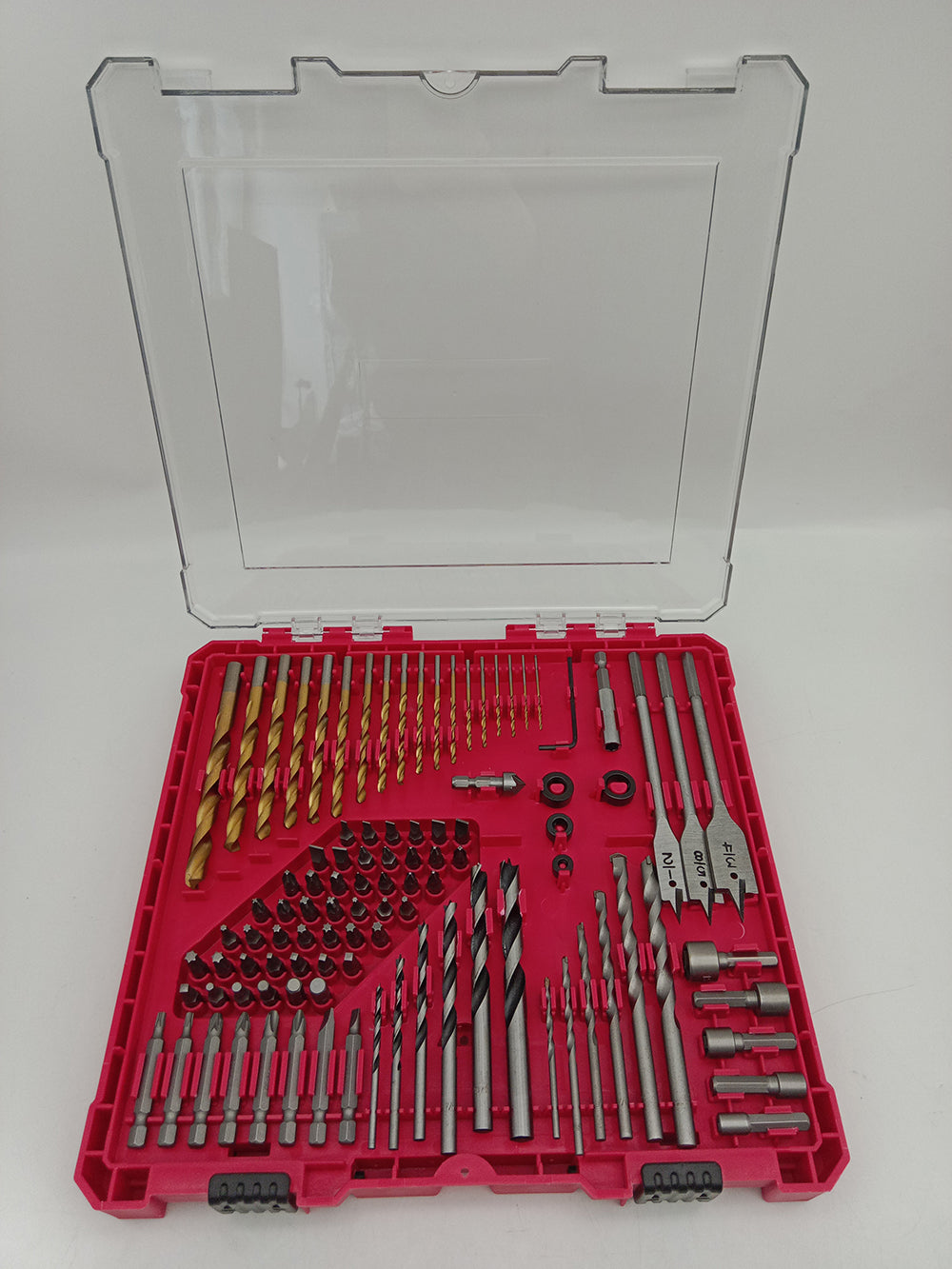 100-Piece Drill Bit, Screwdriver Bit, Nut Driver, Hole Saw &amp; Tool Accessory Set DB100
