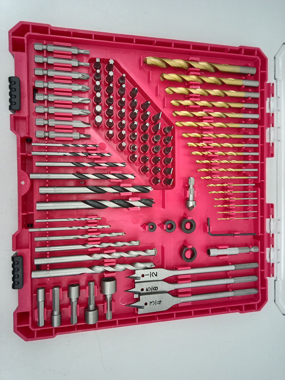 100-Piece Drill Bit, Screwdriver Bit, Nut Driver, Hole Saw &amp; Tool Accessory Set DB100