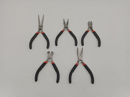 5-Piece Mini Pliers Set 4"–6" Precision Tool Kit Carbon Steel T0999