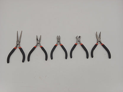 5-Piece Mini Pliers Set 4"–6" Precision Tool Kit Carbon Steel T0999