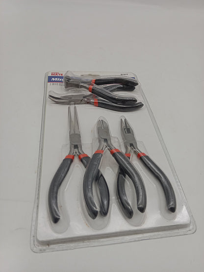 5-Piece Mini Pliers Set 4"–6" Precision Tool Kit Carbon Steel T0999