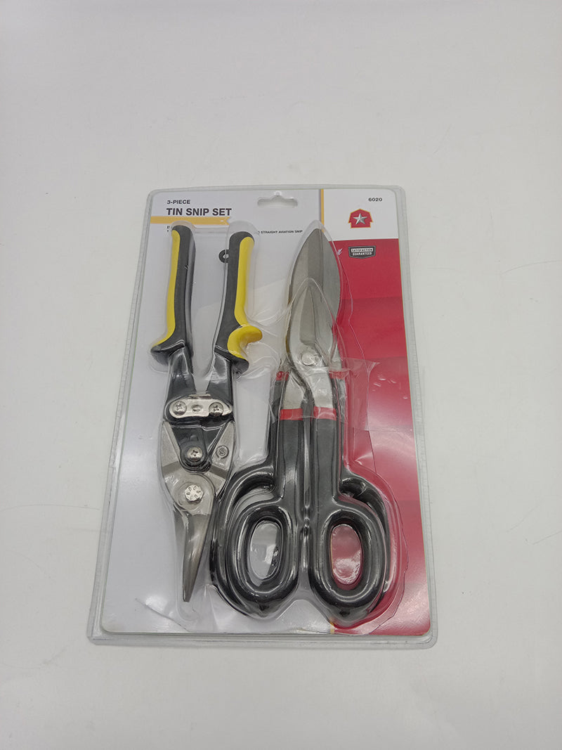 3-Piece Tin Snip Set 8" 10" Aviation Snips Metal Cutting Tools T1004