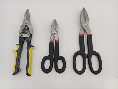 3-Piece Tin Snip Set 8" 10" Aviation Snips Metal Cutting Tools T1004