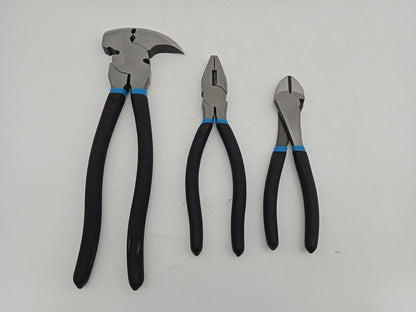 3-Piece Combination Pliers Set 7" 8" 10.5" Heavy Duty T1005